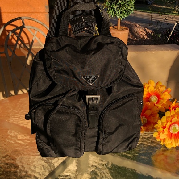 Prada Handbags - 🖤 Prada Nylon and Leather Black Backpack ECU